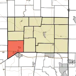 Location of Ray Township in Franklin County