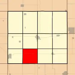 Location in Chickasaw County