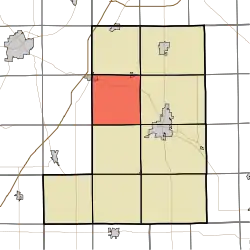 Location in Wells County