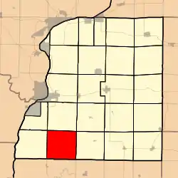 Location in Hancock County