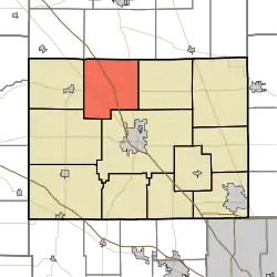 Location of Washington Township in Boone County