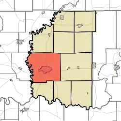 Location of Washington Township in Daviess County