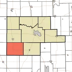 Location of Wayne Township in Fulton County