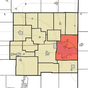 Location in Wayne County