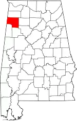 State map highlighting Marion County