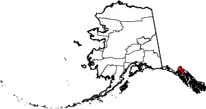 State map highlighting Haines Borough