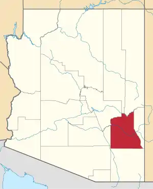 State map highlighting Graham County