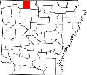 State map highlighting Boone County