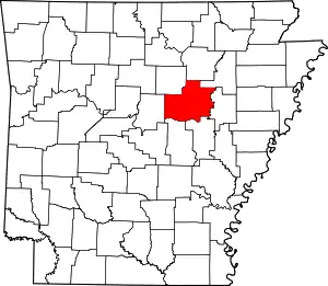 Map of Arkansas highlighting White County