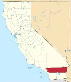 Location in the state of California