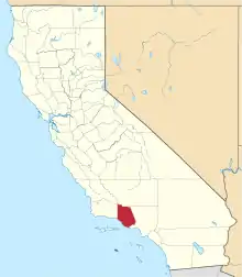 State map highlighting Ventura County