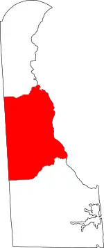 State map highlighting Kent County