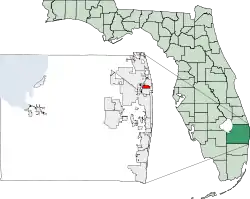 Location of Lake Park in Palm Beach County, Florida