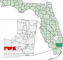 Location of Southwest Ranches within Broward County