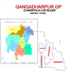 Map of Gangadharpur GP