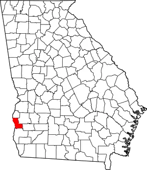 State map highlighting Clay County