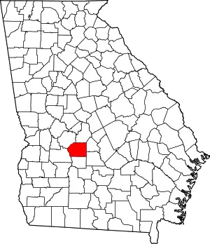 State map highlighting Dooly County