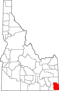 Map of Idaho highlighting Bear Lake County