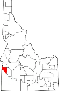 State map highlighting Canyon County