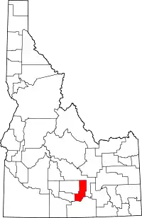 State map highlighting Minidoka County