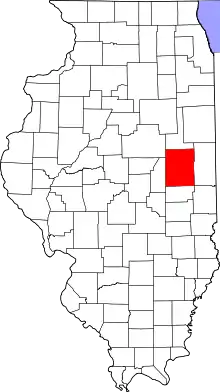 State map highlighting Champaign County