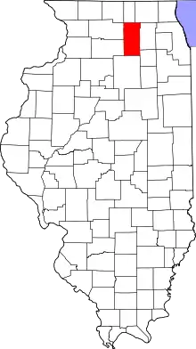 State map highlighting DeKalb County