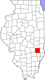 State map highlighting Jasper County