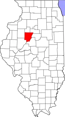 State map highlighting Peoria County