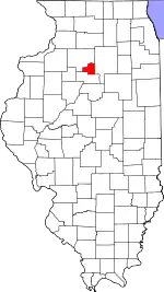 Map of Illinois highlighting Putnam County