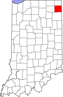 State map highlighting DeKalb County