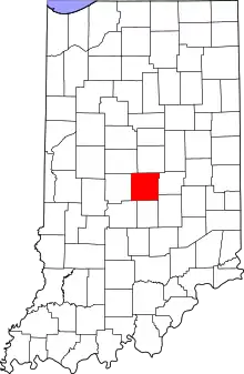 State map highlighting Marion County