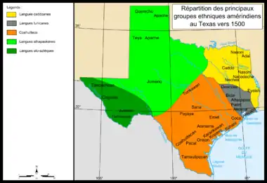 Image 1Distribution of the main Native-American groups in Texas in the early 1500s (from History of Texas)