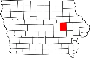 State map highlighting Benton County