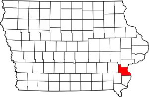 State map highlighting Louisa County