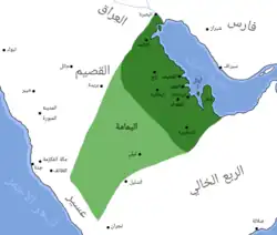 Area of Jarwanid influence and domains.