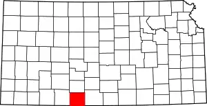 State map highlighting Comanche County