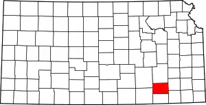 State map highlighting Elk County