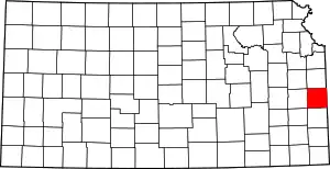 State map highlighting Linn County