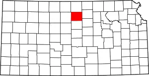 State map highlighting Mitchell County