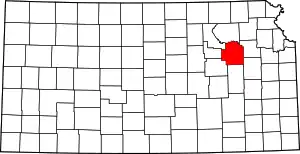 State map highlighting Wabaunsee County