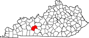 State map highlighting Butler County