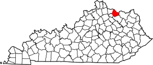 State map highlighting Mason County