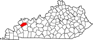 State map highlighting Webster County