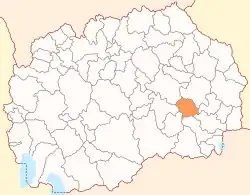 Location of Konče Municipality