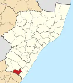 Location in KwaZulu-Natal