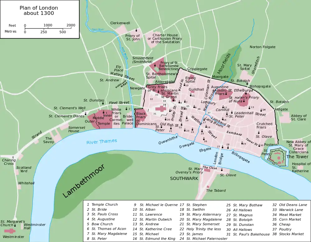 Image 35London c. 1300 (from History of London)