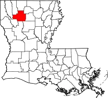 State map highlighting Bienville Parish