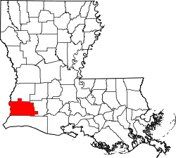 Location within the U.S. state of Louisiana