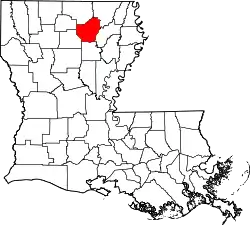 Location within the U.S. state of Louisiana