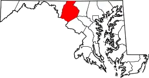 The former village of Monocacy was located near present-day Creagerstown in Frederick County, Maryland